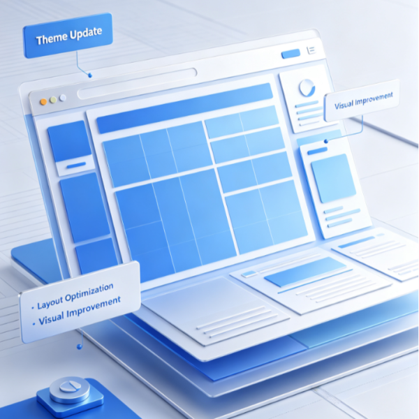 Website Theme Update & Layout Optimization Project